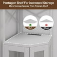 thumbnail image 7 of Corner Bar Cabinet with Power Outlet, 5-Tier Corner Wine Cabinet with Led Strip and Glass Holder, Industrial Tall Liquor Cabinet Bar Wine Rack for Home, White, 7 of 7