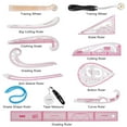 thumbnail image 5 of Fashion Clear Metric Sewing Ruler Set, French Curve Pattern Making Ruler Kit for Beginners Tailors Designers 13PCS, 5 of 7