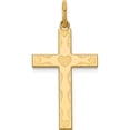 thumbnail image 1 of 14K Yellow Gold Laser Designed Cross Charm (26 X 13) Made In United States xr1145, 1 of 6