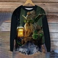 thumbnail image 4 of Unisex St. Patrick's Day Elderly Print Casual Long Sleeve T-Shirt, 4 of 5