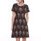 thumbnail image 1 of Easygdp Skull and Red Roses para Vestido Transpirable de Mujer, Vestido Suelto de Manga Corta con Pliegues y Bolsillos para el Verano, 1 of 6