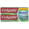 Colgate Max Fresh Toothpaste with Mini Breath Strips, Clean Mint - 6 Ounce (2 Pack)