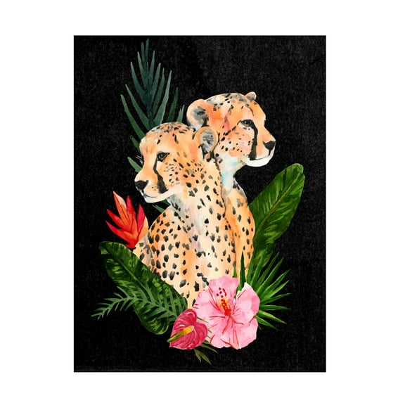 Annie Warren 'Cheetah Bouquet II' Canvas Art