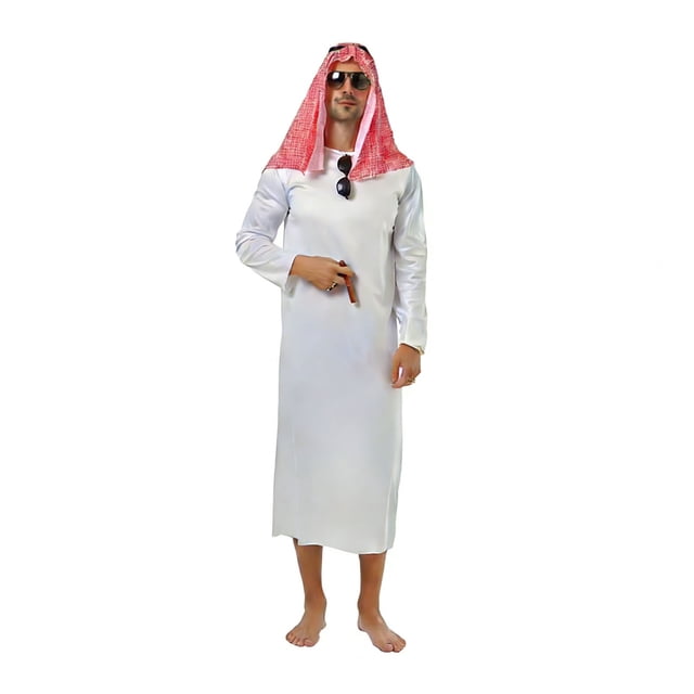 Classification des Produits - Style Tenue pour Spectacles sur Scène Homme Adulte Blanc Arabe Turban Rouge Élégamment Conçu