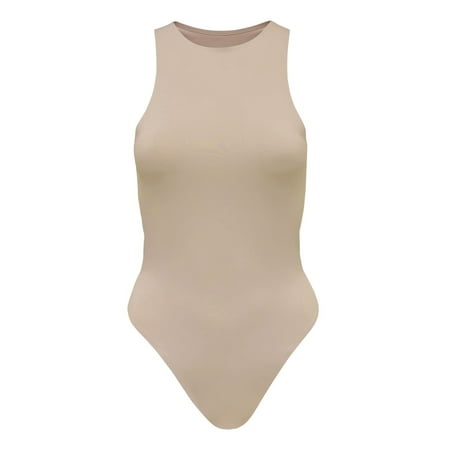 

DNDKILG Seamless Body Suits Women Clothing Tummy Control Seamless Shapewear Thong Slimming Bodysuit Body Shaper Beige S