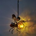 thumbnail image 1 of Estatua de insecto de hierro solar con luz de hadas LED decoración de jardín con luz de abeja colgante, 1 of 4