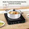 thumbnail image 3 of Olayks Portable Induction Cooktop, Countertop Burner Hot Plate 1500W With Sensor Touch, Electric Induction Cooker With 9-Level Adjustment, 3-Hour Timer, Auto-Shut-Off, LED Display, Auto Pot Detection, 3 of 8