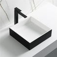 thumbnail image 1 of ALFI Brand ABRS14SBM 14 Pouces Carré Solide Surface Résine Évier&44; Noir Mat, 1 of 3