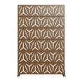 thumbnail image 6 of MAYEERTY 72 × 47in Outdoor Privacy Screen with Stand Metal Garden Decorative Screen, Brown, 6 of 8