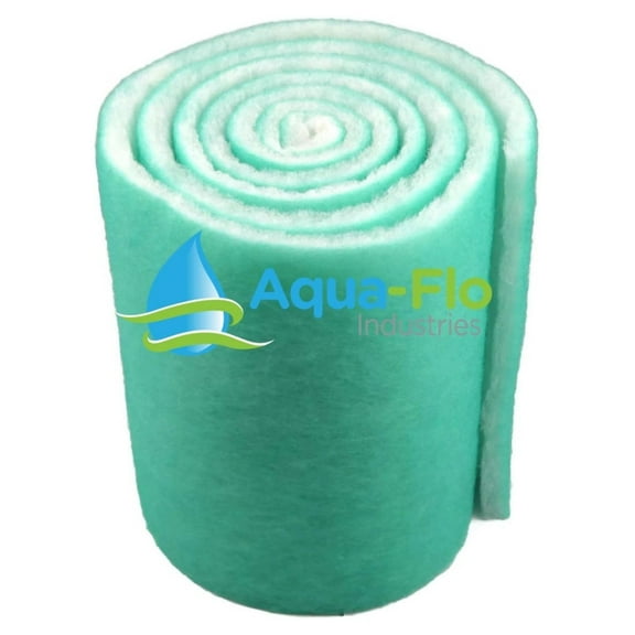 Pond & Aquarium Filter Media - 72" x 1" Thick Dual Layer Filter Pad - Green/White - Safe for Fish Tanks & Ponds - USA Made