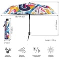 thumbnail image 3 of FORMRS Travel Umbrella Folding Auto Open Close Windproof Rain UV Protection, Musical Pattern, 3 of 8