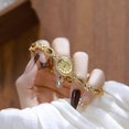 thumbnail image 6 of Women Vintage Watch Dainty Oval Dial Small Gold Bracelet Watch Luxury Ladies Analog Casual Watches, 6 of 6
