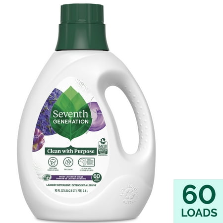 Seventh Generation Liquid Laundry Detergent Biodegradable Lavender 90 oz
