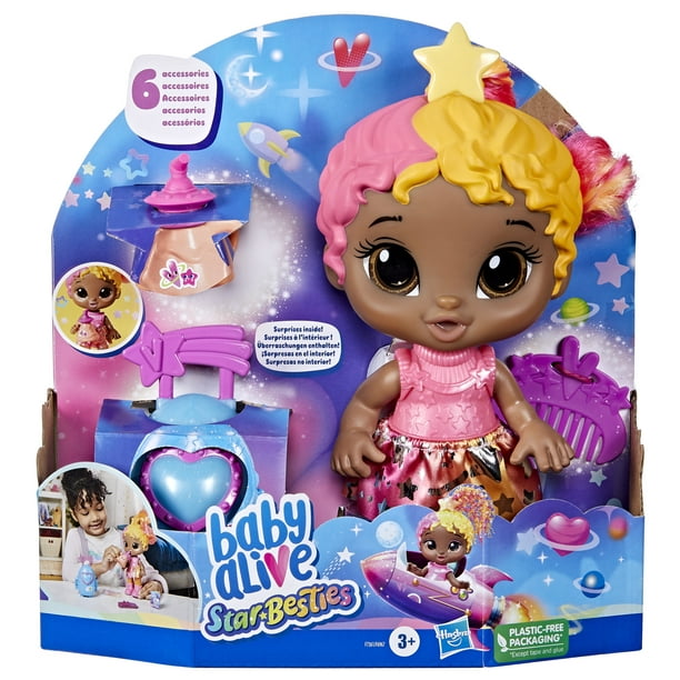 Golpeteo Puerto marítimo Paleto Baby Alive Star Besties Doll, Bright Bella, Space-Themed Baby Alive Doll,  Kids 3 and Up - Walmart.com