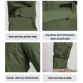 thumbnail image 3 of Men's Flex Ripstop Work Pants with Removable Knee Pads – 10-Pocket Breathable Utility Trousers for Hiking, Gardening & Outdoor Work (No Belt), 3 of 6