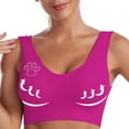 thumbnail image 2 of LangJing Womens Wireless Bras, Ladies Traceless Comfortable 1piece No Steel Ring Breathable Gathering Bra Woman Underwear Hot Pink,XXXL, 2 of 8