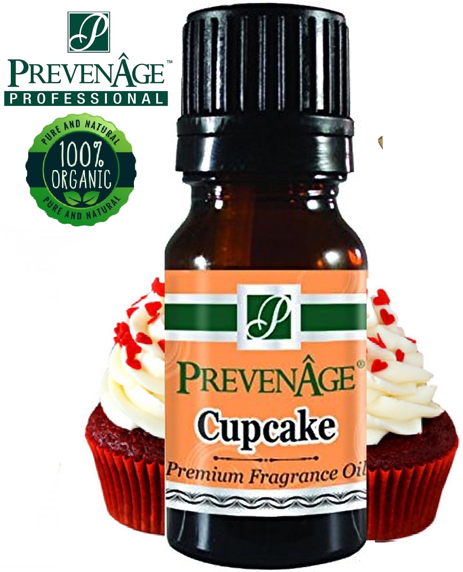 Cupcake Fragrance Oil Aromatic Premium Grade Scented Perfume Oil 10 mL / .33 Oz by PrevenAge Made in USA / FAST DELIVERY