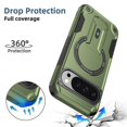 thumbnail image 5 of for Google Pixel 9 / 9 Pro 6.3-inch Case [Compatible with MagSafe] Built in Invisible Stand, Military Grade Shockproof Soft TPU Protective Cover Case,Green,For Pixel 9 / 9 Pro, 5 of 8