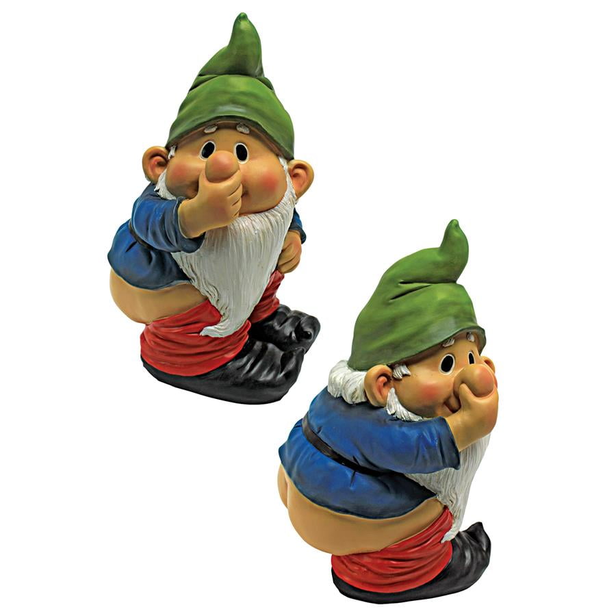 Stinky, the Garden Gnome Statue: Set of Two by Design Toscano