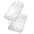 thumbnail image 3 of Estante de almacenamiento de escritorio, hierro acrílico, 2 niveles, estante de encimera multifuncional grueso, organizador para dormitorio, cocina, baño, transparente, 3 of 8