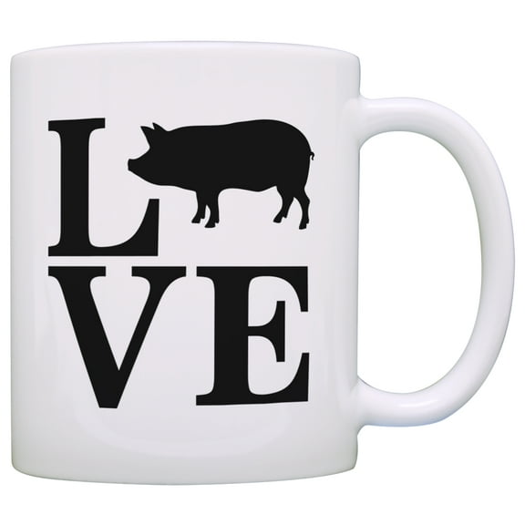 ThisWear Barnyard Farm Animal Love Pigs Pork Barn Yard 11 ounce Coffee Mug