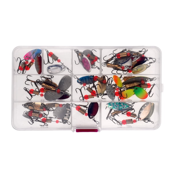 Caja de señuelos de fundición coloridos 30pcs Crankbaits Sunnimix Lentejuelas de pesca