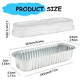 thumbnail image 3 of 50 Pcs Mini Loaf Pans with Lids, 6.54X2.56X1.18" Aluminum Foil Cake Pan, Rectangular Baking Cups, Disposable Foil Containers, Heat Resistant Baking Trays, Oven Safe Holder for Wedding Party Birthday, 3 of 4