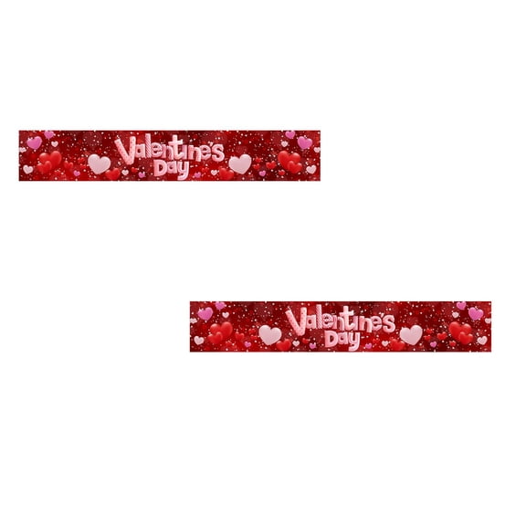 2Pcs Valentine'S Day Banners Love Red Festive Festive Atmosphere Decorations Garden Party Hanging Flags Tapestries Valentines Day Decorations
