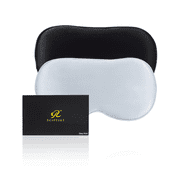 RUIPTSKE Mulberry Silk Sleep Eye Masks, Caring For Deep Sleep, Adjustable Elastic Band, 2 Pc Set