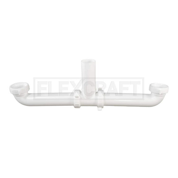 1-1/2 in Plastic Center Outlet Waste for Tubular Drain Applications