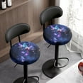 thumbnail image 3 of ZIATUBLE Galaxy Butterfly Chair Seat Cushion Cover Elastic Bar Stool Covers Round 2 Packs with Elastic Bottom Stool Covers Chair Slipcovers 12-14 Inch for Party Wedding Date, 3 of 6