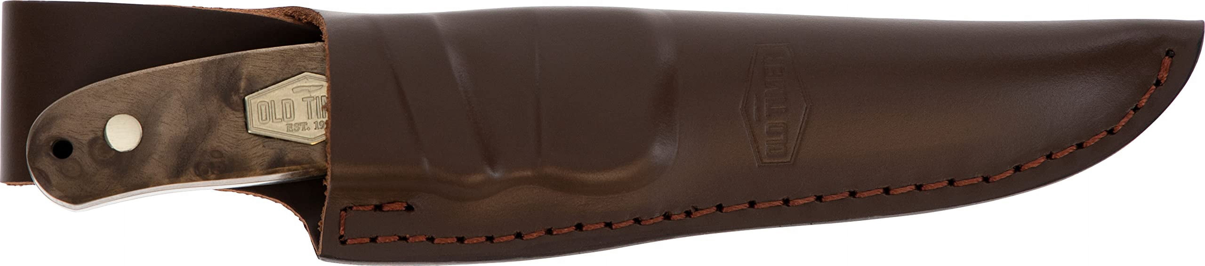 Old Timer Pro Hunter PHW Fixed Blade Knife 3.6" Drop Point Stainless Satin Blade Hardwood Handle Wood