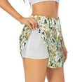 thumbnail image 3 of Lsque Watercolor Bright Sunflowers Printed Women's Running Shorts with Liner Pockets,Elastic Quick Dry Workout Athletic Gym Yoga Shorts,Womens High Waist Shorts-XX-Large, 3 of 9