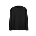 thumbnail image 2 of Jalioing Men's Long Sleeve Mock Neck Shirts Fall Casual Basic Slim Tops Vintage Fashion Solid Color T Shirt, 2 of 8