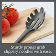 thumbnail image 2 of Tovolo Pasta Claw Spaghetti Spoon Scoop Charcoal Gray Silicone Pasta Spoon with Teeth, BPA Free Silicone Pasta Fork for Serving Spaghetti Linguine and Noodles, Heat Safe Pasta Serving Spoon, 2 of 6