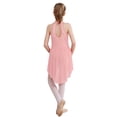 thumbnail image 2 of YONGHS Kids Girls Sleeveless Ballet Dance Leotard Irregular Dress Ballroom Latin Lyrical Dancewear Pink 10, 2 of 7