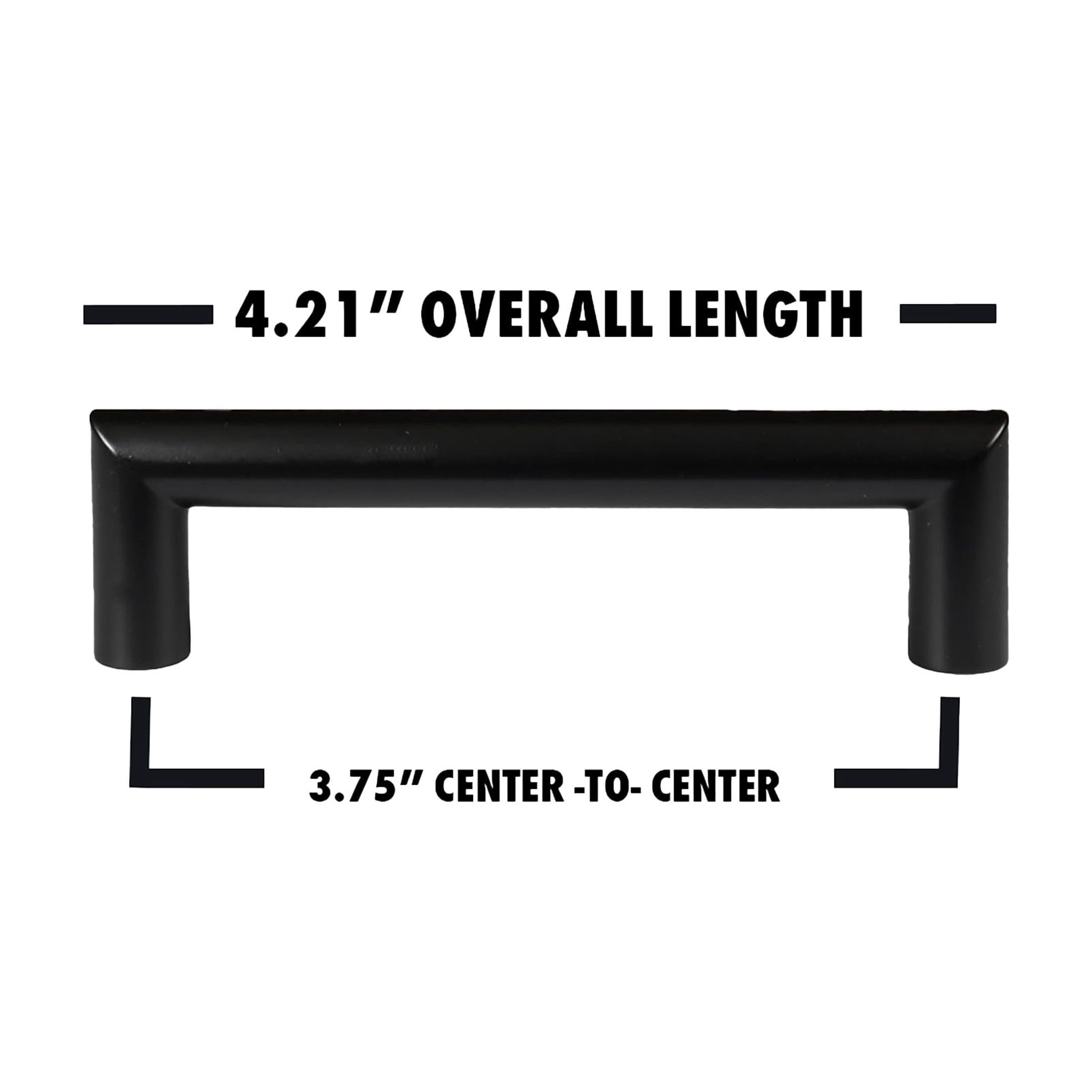 Würth Matte Black Cylindrical Pull 3.75", 10 pack