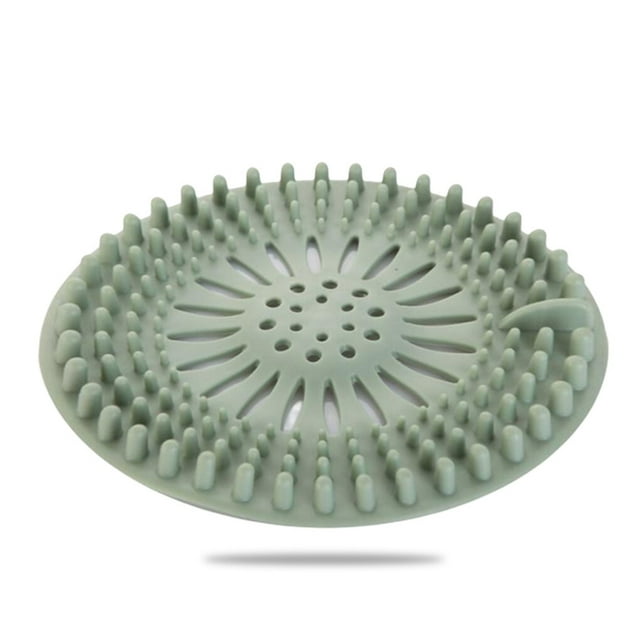 Billuyoard Desagüe de fregadero de alcantarillado, filtro de basura, colador de pelo reutilizable TPR, colector de agua antiobstrucción, Accesorios de baño Verde