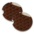 thumbnail image 1 of KuzmarK Sandstone Car Drink Coaster (set of 2) - Ice Cream Sandwich, 1 of 2