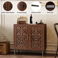 thumbnail image 4 of HLR 31.4" Accent Cabinet, 2 Doors Sideboards and Buffets Cabinet with Storage for Living Room, Brown, 4 of 8