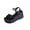A Black, variant on Sandals for Women Wedge Shoes Sandals Women Women's Fashion Casual Summer Style Solid Color Fish Mouth Thick Bottom Wedge Sandals Wine 41