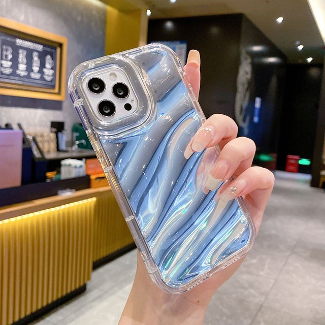 Mirror Laser Phone Cases For iPhone 13 Case iPhone 15 16 Plus 12 14 11 13 Pro Max X XR XS 6 8 7 SE Bling Aurora Soft Back Cover Transparent Laser For iPhone 11Pro Max