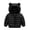 Black, variant on Baby Coat Toddler Boys Girls Winter Jackets Stylish 3D Ear Outerwear Solid Hooded Coats