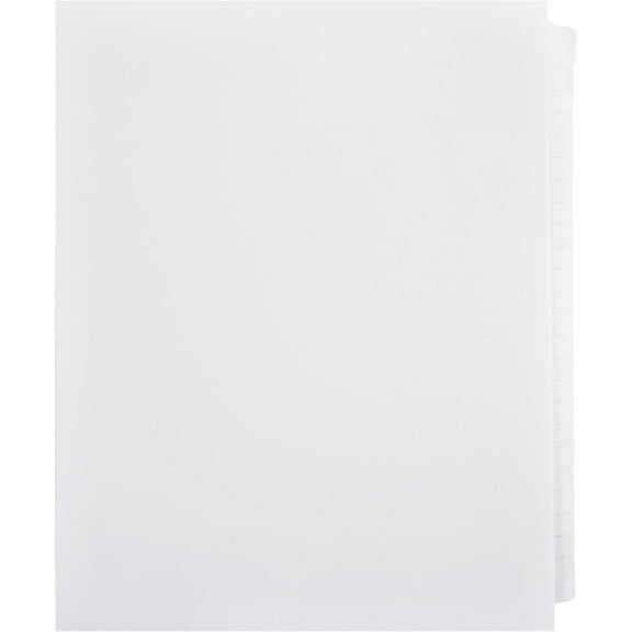 Blank Side 1/25th Cut Dividers, Plain Paper Tab