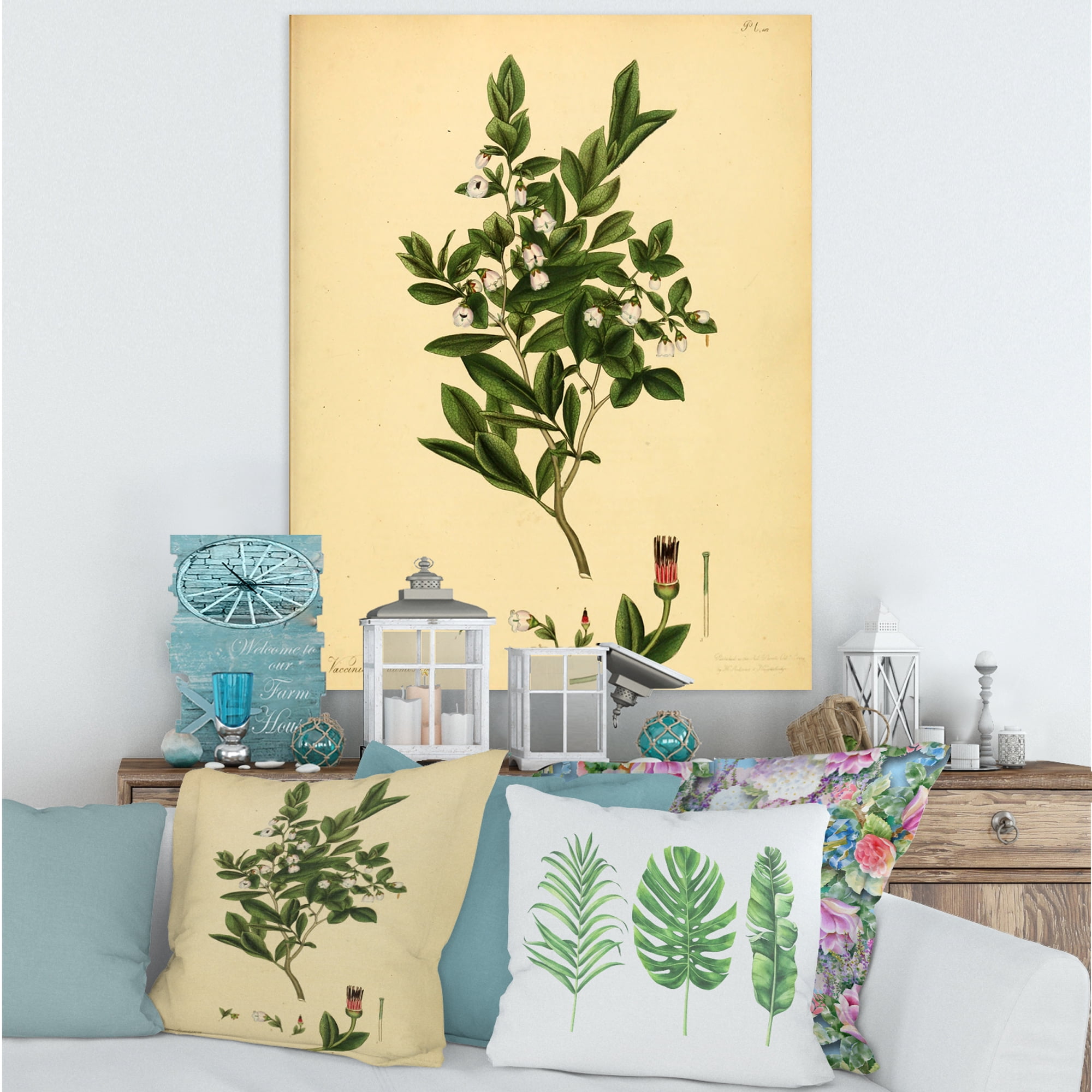 Designart ' Ancient Plant Life XXV ' Traditional Canvas Wall Art Print