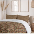 thumbnail image 6 of Ambesonne Mosaic Duvet Cover Sets, Arabian Floral Ceramic Tiles, 2-Queen, Dark Teal and Vermilion, 6 of 7