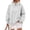 Light Gray, variant on Women’s Fleece Oversized Mock Neck Sweatshirts with Pockets, S