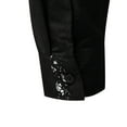thumbnail image 7 of Dress Shirts for Men Long Sleeve Fitted Button Down Collared Blouses with Floral Print Business Casual Outfits (L, Black), 7 of 7