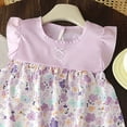thumbnail image 4 of KPOPLK Toddler Baby Girl Dresses Sleeveless Little Kid Solid Summer Beach Sundress Party Hawaii Outfits(7-8 Years,Light Purple), 4 of 7