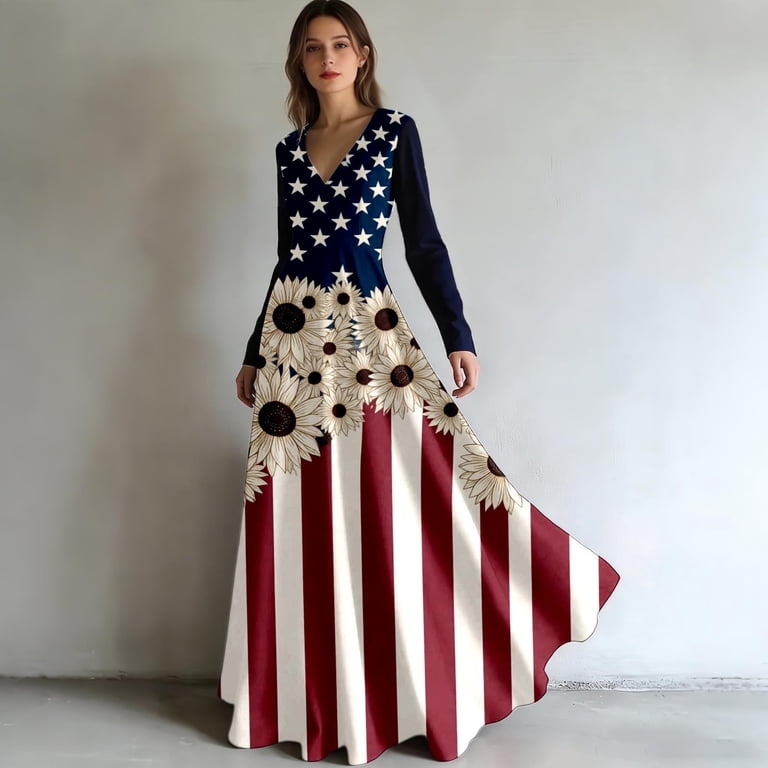 patriotic a-line dress Americana Sleeveless A-Line Dress